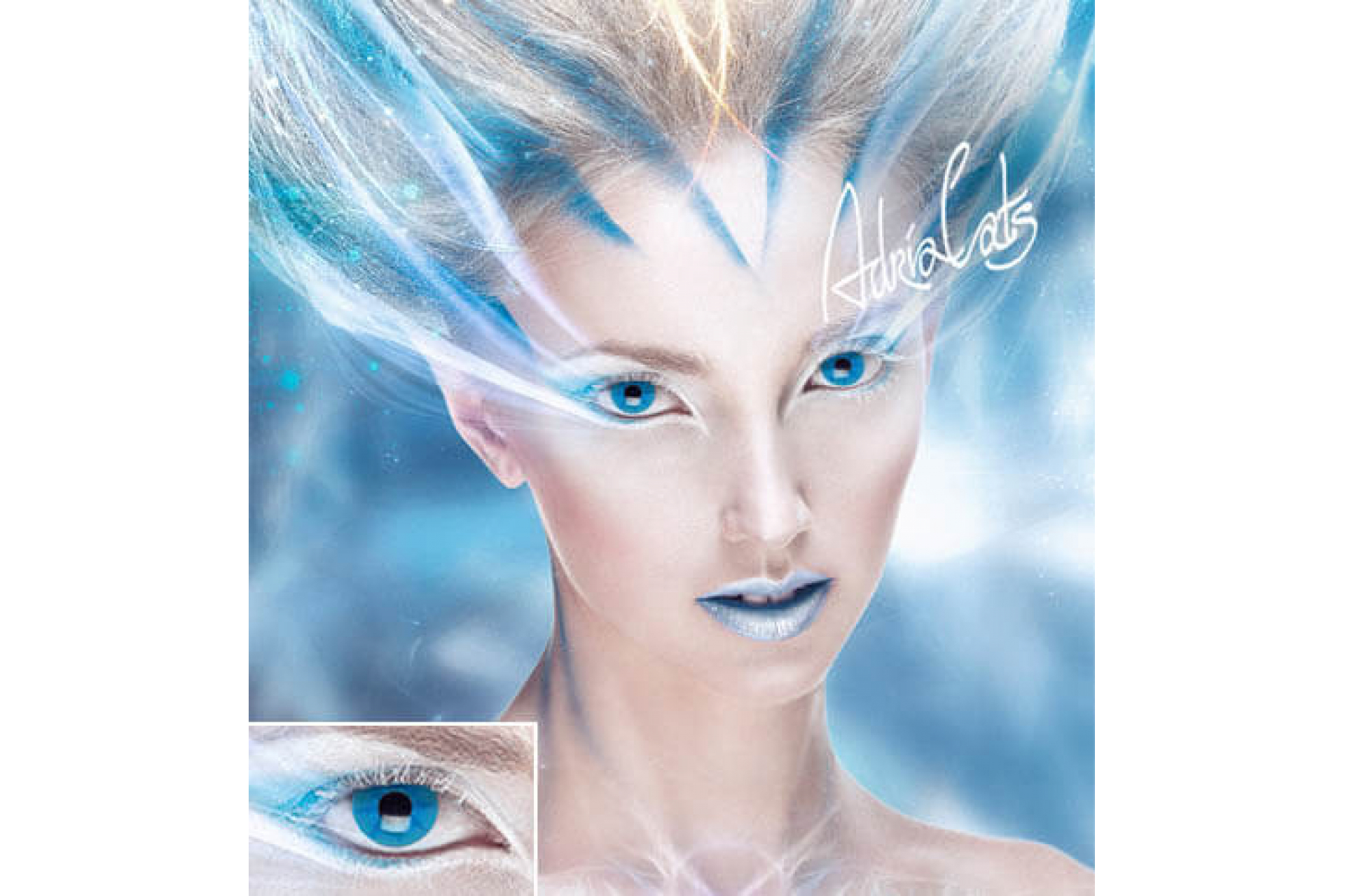 Контактные линзы Adria Crazy Blue Wheel (голубое колесо) (1 линза)