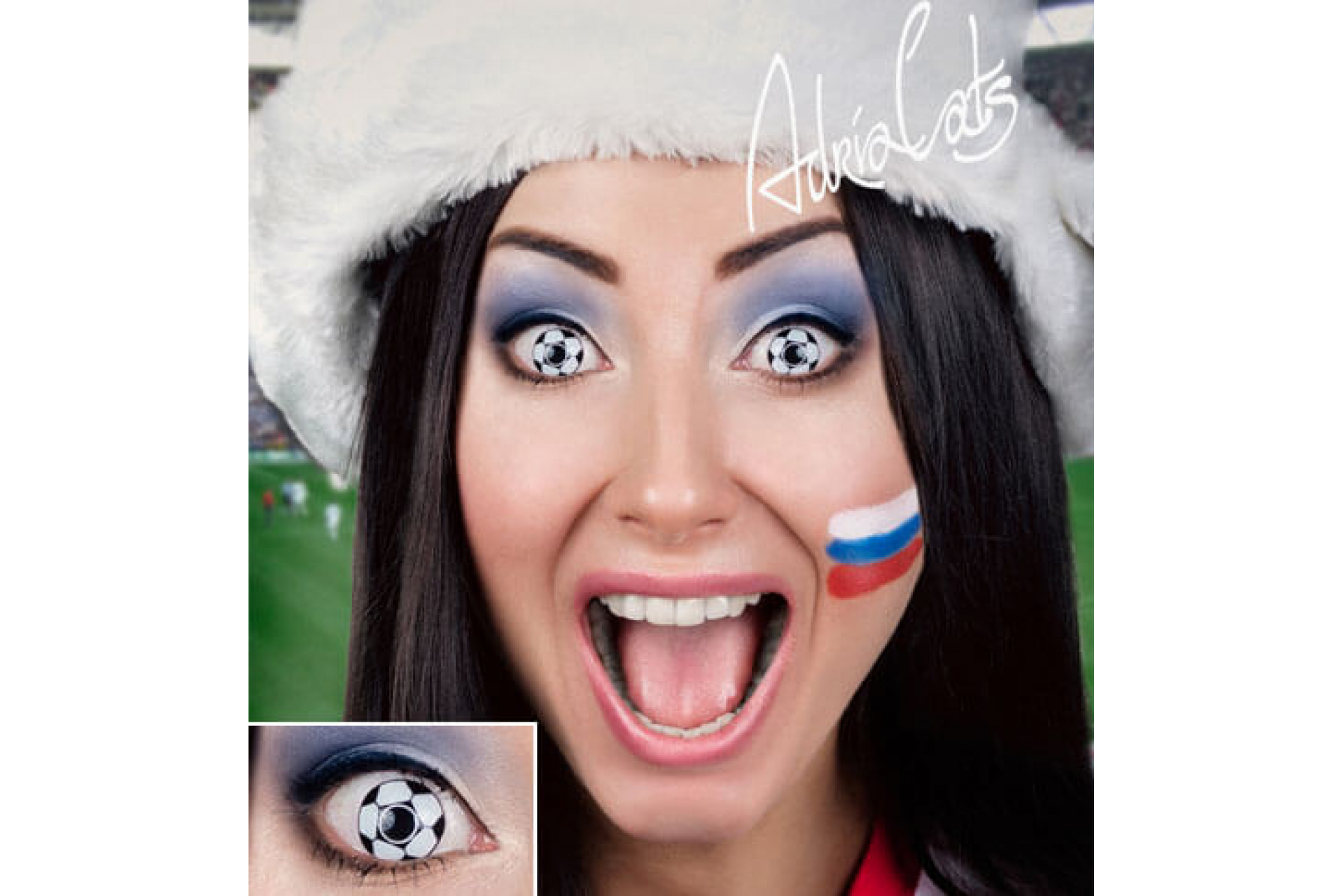 Контактные линзы Adria Crazy Soccer Ball (футбольный мяч) (1 линза)