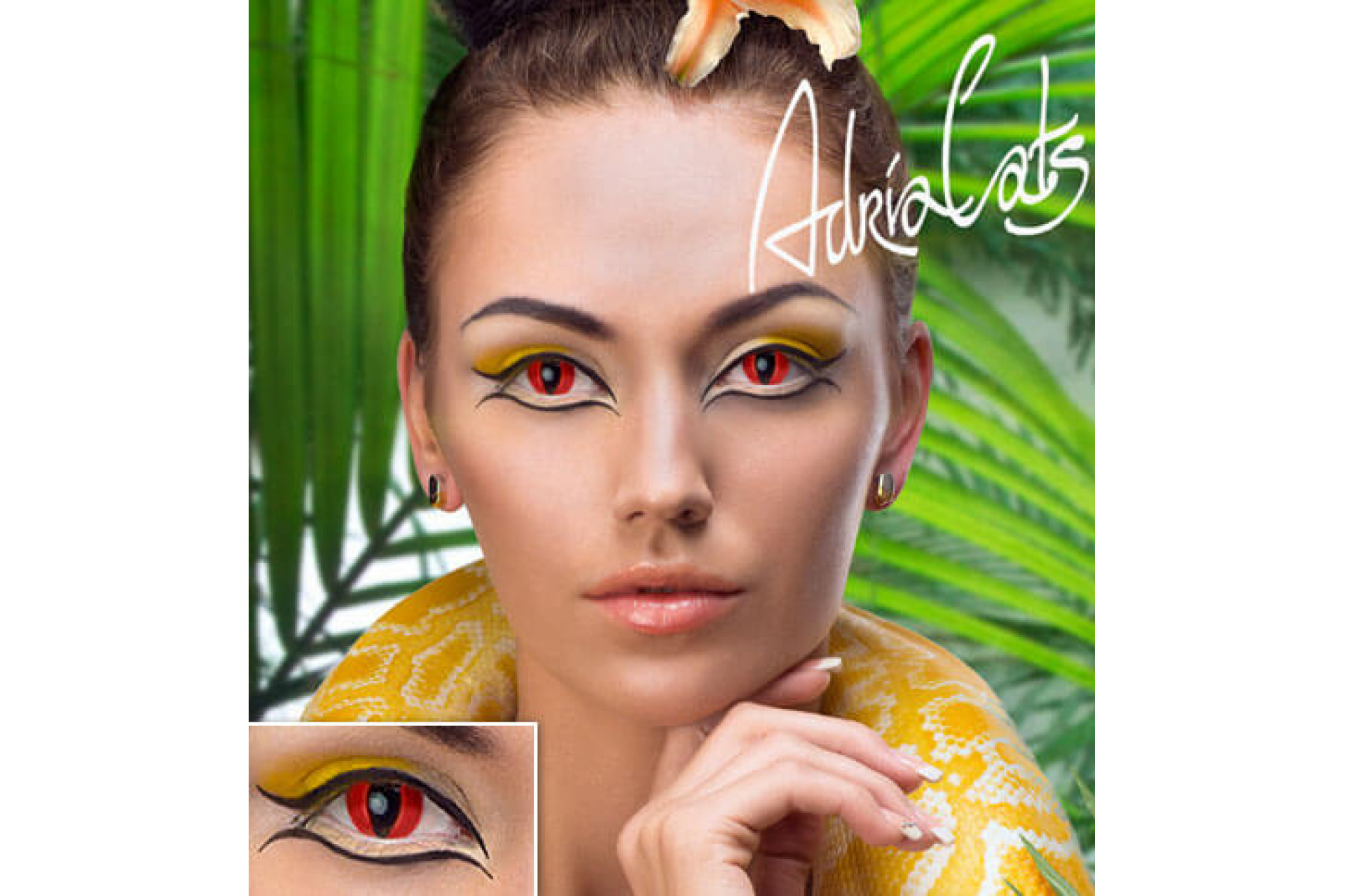 Контактные линзы Adria Crazy Red Cat (красная кошка) (1 линза)