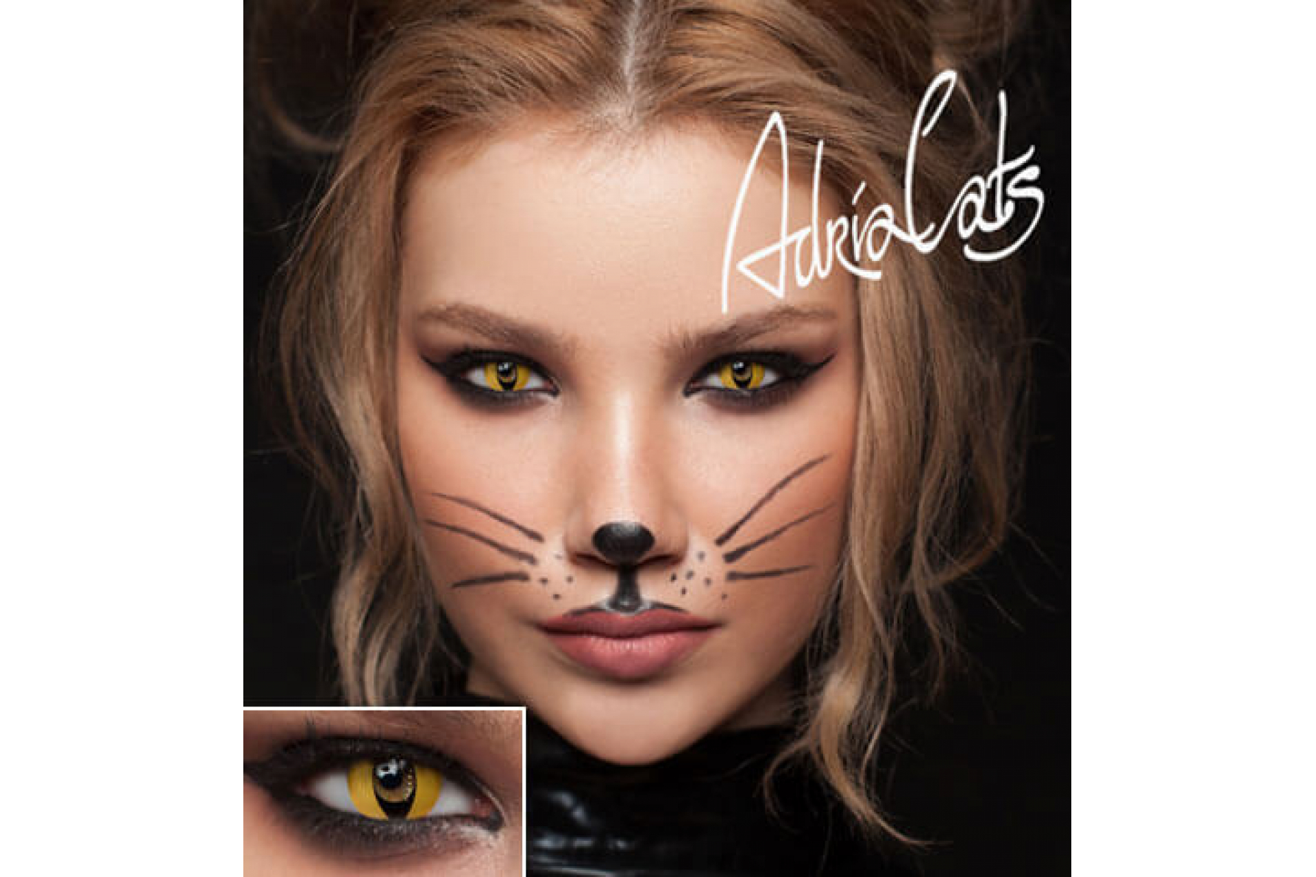 Контактные линзы Adria Crazy Yellow Cat (желтая кошка) (1 линза)