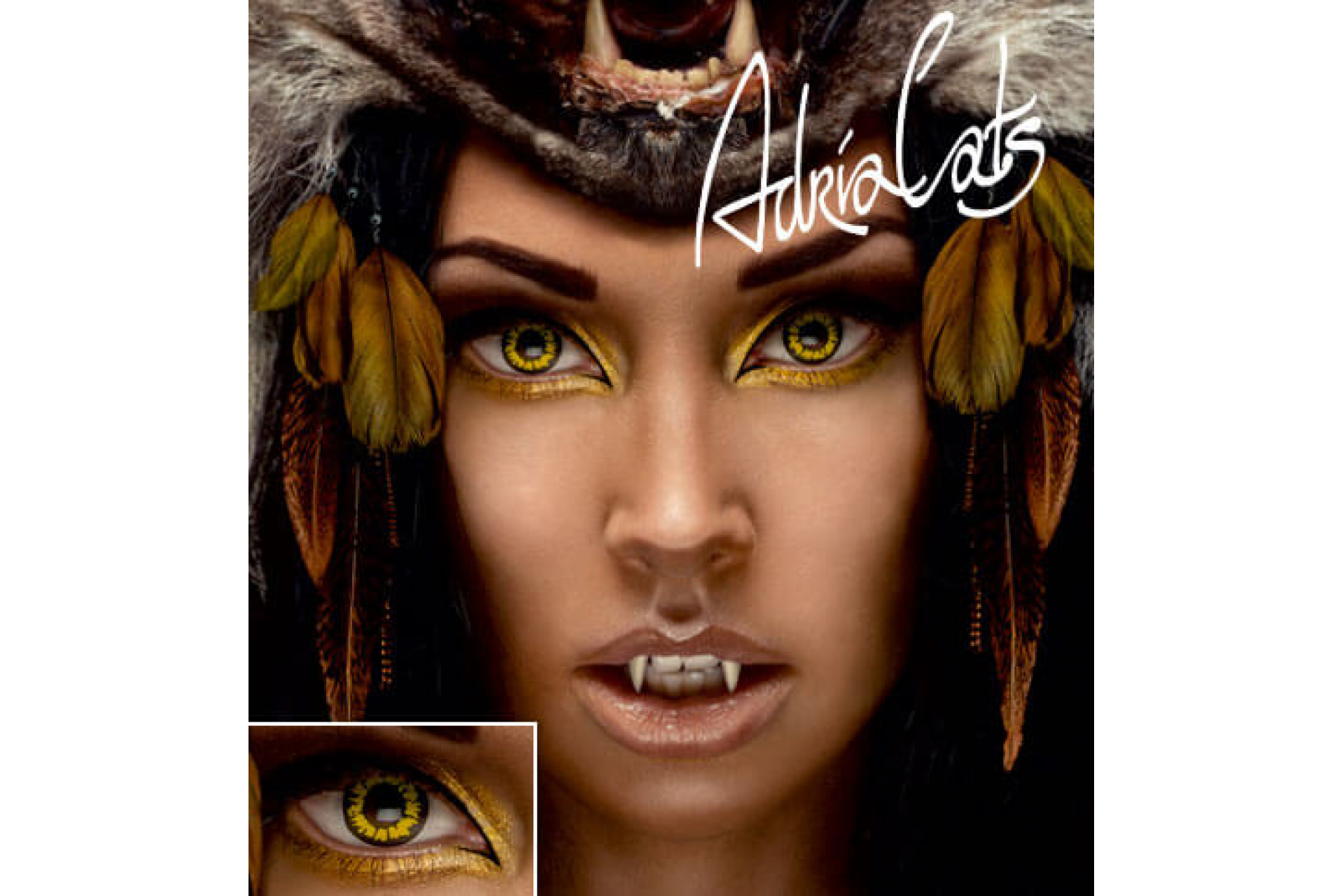 Контактные линзы Adria Crazy Yellow Wolf (желтый волк) (1 линза)