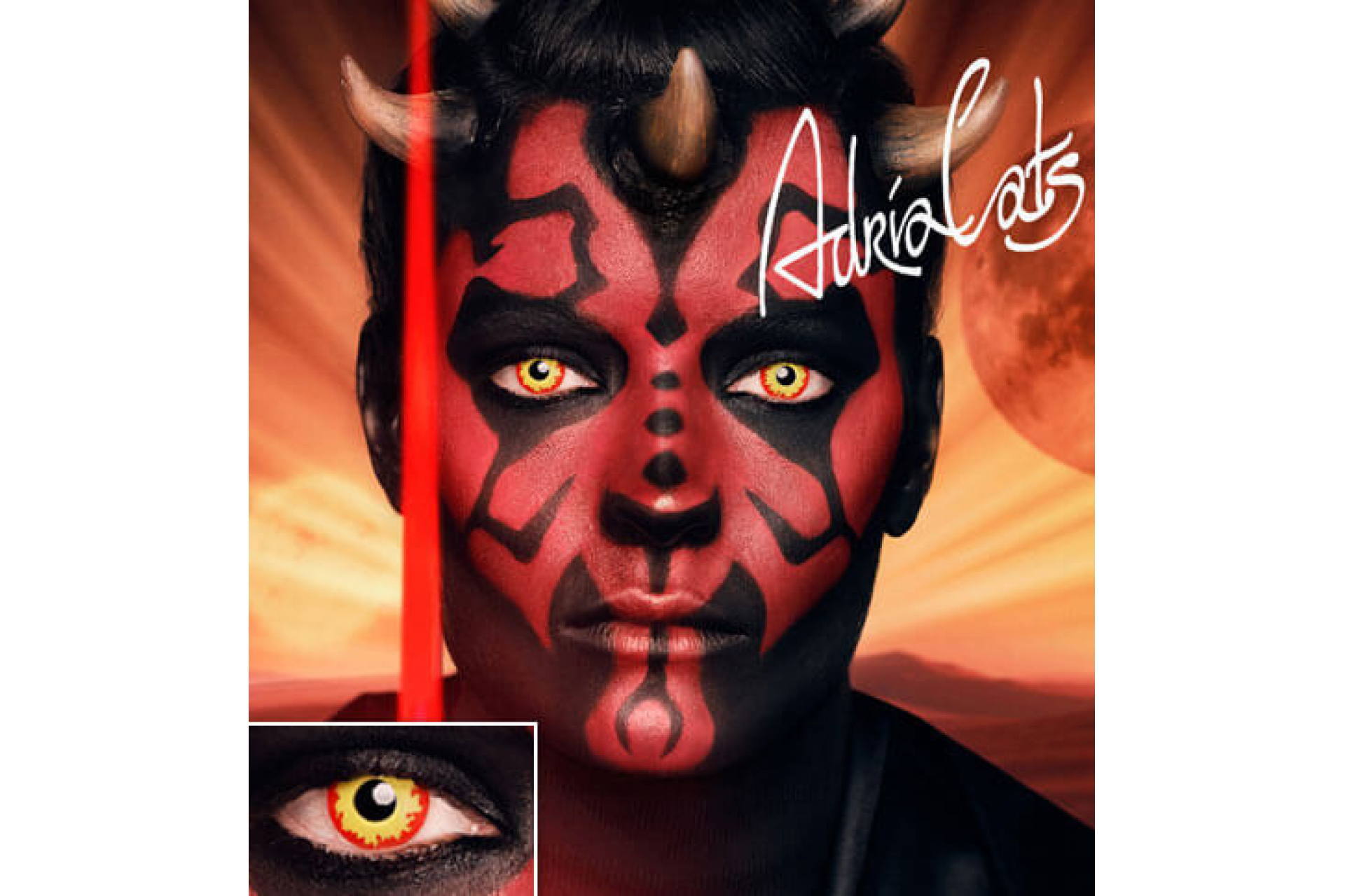 Контактные линзы Adria Crazy Wild Fire (дикий огонь) (1 линза)