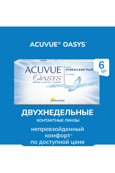 Контактные линзы ACUVUE OASYS with HYDRACLEAR PLUS (6 линз)