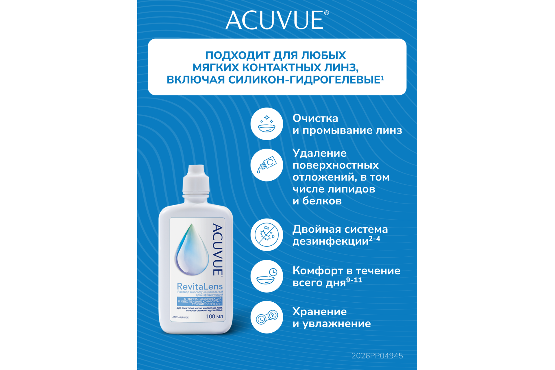 Раствор ACUVUE RevitaLens 100 мл